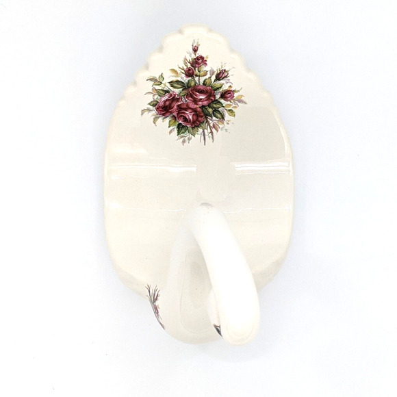 Vintage Swan Towel Holder VB Athena Rose Rhapsody Ceramic w/ Rose Motif - Picture 2 of 8